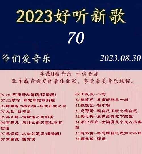 群星《2023好听新歌70》十倍音质WAV分轨