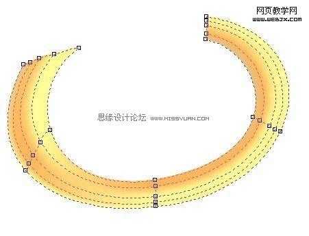 CorelDraw 网格填充工具绘制卡通唢呐