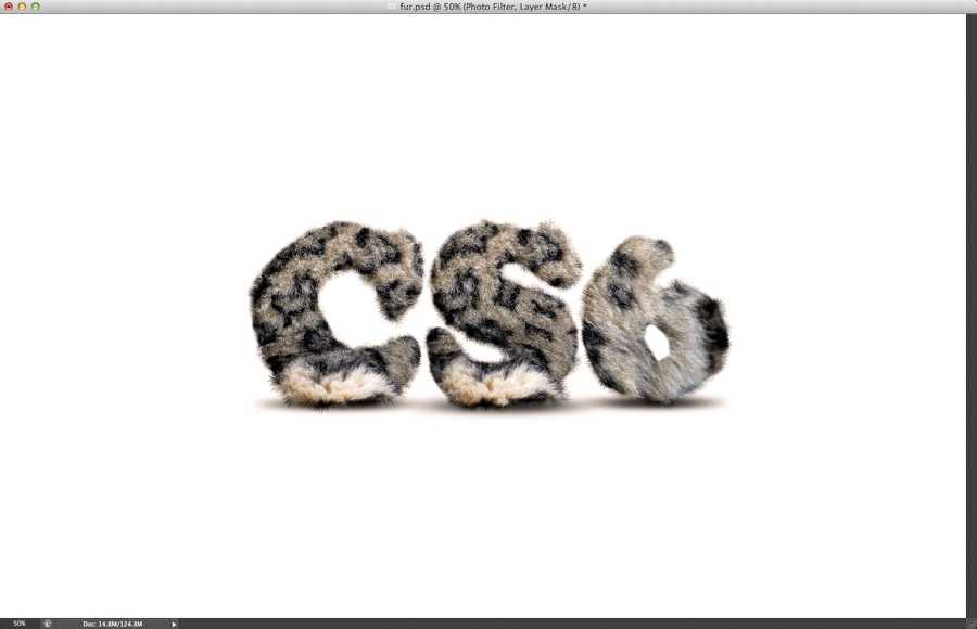 PhotoShop CS6设计制作逼真豹纹立体文字特效教程