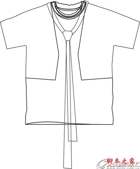 CorelDRAW(CDR)设计制作夏装男士衣服款式图实例教程图文详解