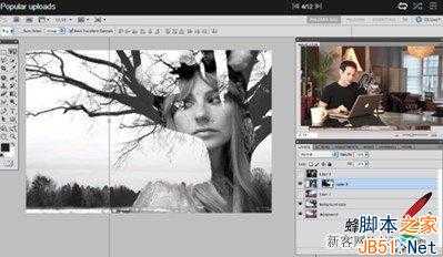 ps制作人和树的双重曝光特效的制作教程