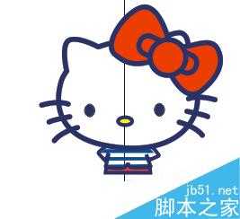 在CorelDRAW中绘制一个可爱的hello kitty猫