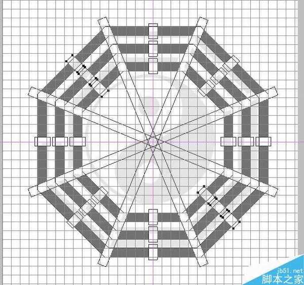 PS CS6布尔运算工具绘制漂亮的太极八卦图