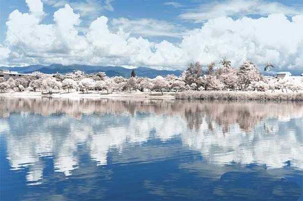 ps怎么给风景图穿上冬装? ps制作超梦幻雪景图的教程