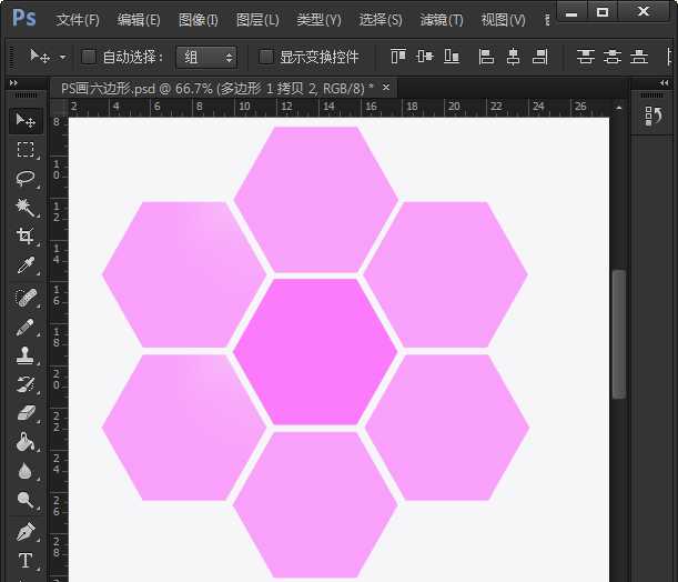 ps怎么设计六边形设计图? ps蜂窝排版图的设计方法