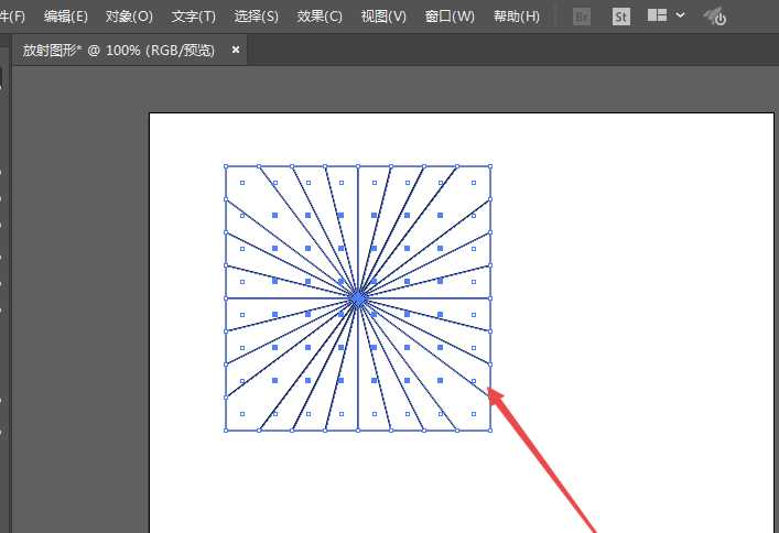 ai怎么绘制多彩的放射图形? ai放射线标志图形的画法