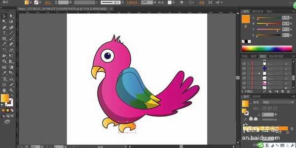 ai怎么设计彩色的鹦鹉矢量图? ai鹦鹉的画法