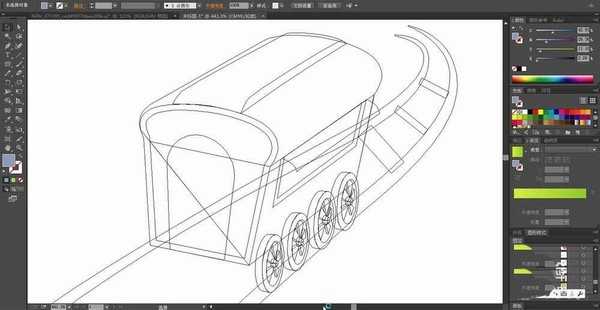 ai怎么绘制尝尝的卡通火车? ai画火车插画的教程
