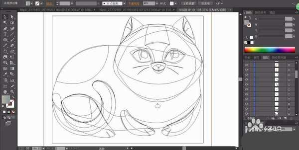 ai怎么绘制胖胖的黑猫? ai画大肥猫的教程