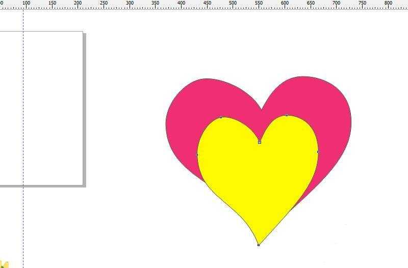 cdr怎么快速制作一个空心的卡通心形?