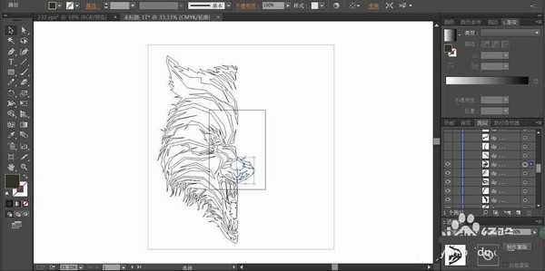 ai怎么绘制绿狼头像? ai绿狼标志的画法