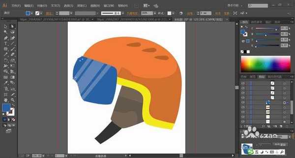 ai怎么绘制头盔? ai头盔矢量素材图的画法