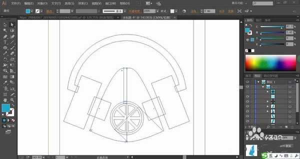 ai怎么设计防护面具? ai防护面具的画法