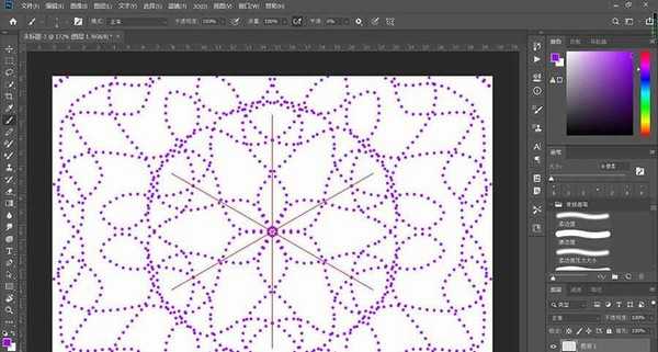ps怎么使用虚线点制作创意的花纹图案?