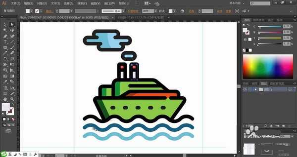 ai怎么手绘轮船飞船素材? ai船类矢量图的画法