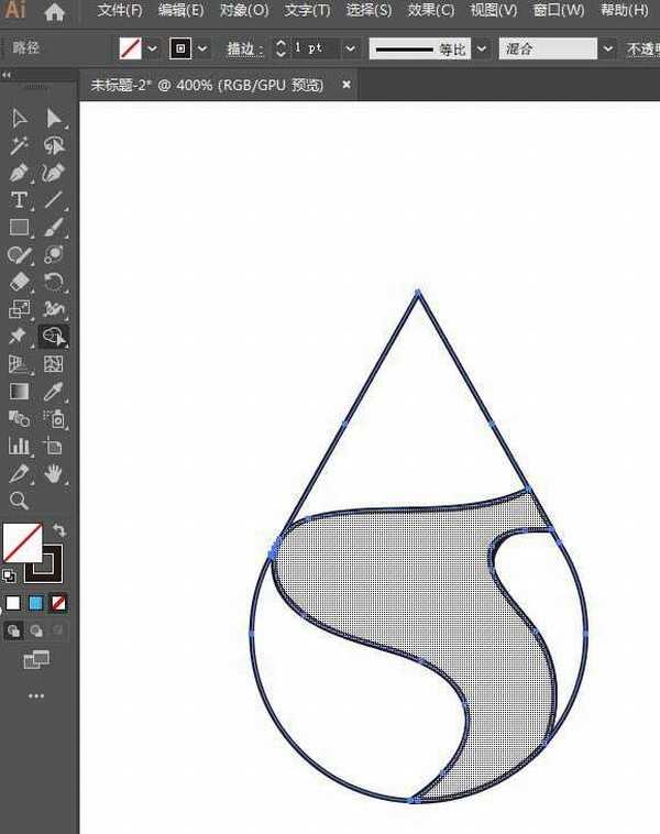 ai怎么设计渐变水滴图标? ai画水滴汇聚成河流图标的技巧