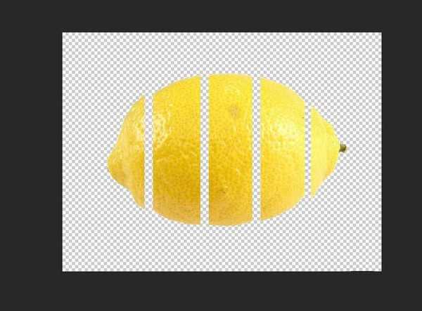 ps怎么制作切水果效果? ps彩色切片分割水果的做法